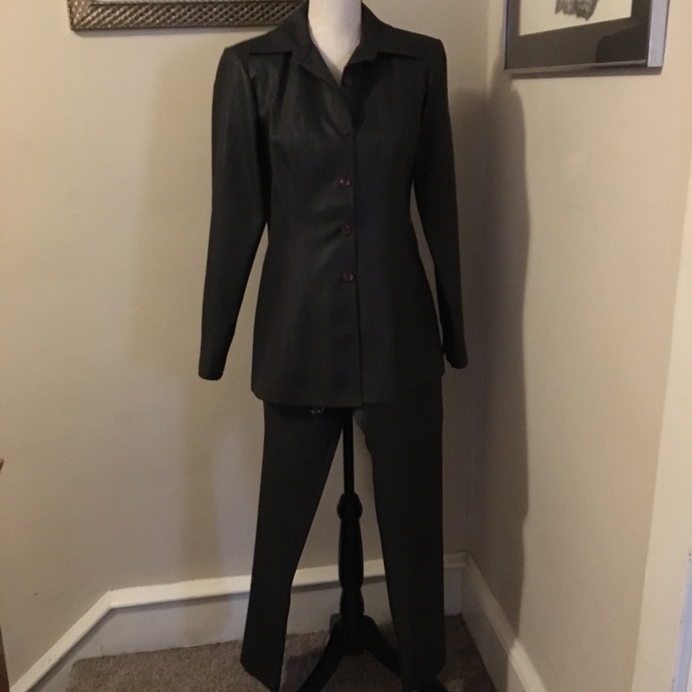 Olive Green Pants Suit